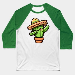 Dabbing Cactus Cinco De Mayo Baseball T-Shirt